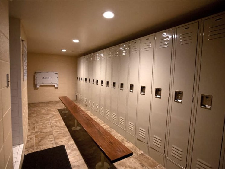 locker room for apartment pool