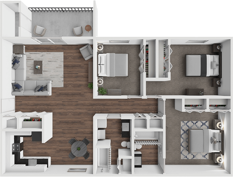 The Raven 3 Bedroom floor plan