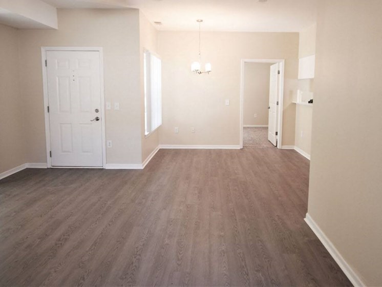 Open concept floor plans at norton shore apartment