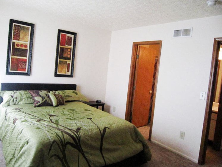 Townhome Bedroom in apartment complex