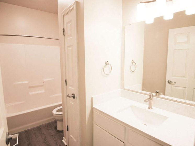 Large full spacious bathroom at shoreline landing apartments