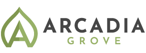 the logo grow on a green background