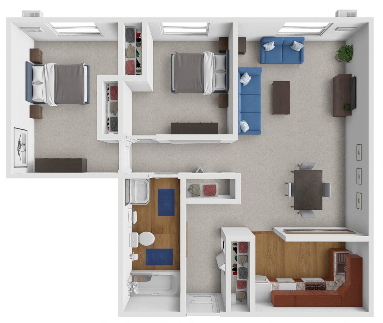 2 Bedroom floor plan