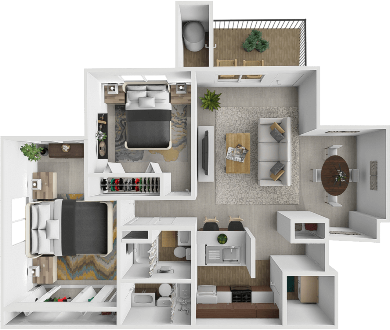 Two Bedroom floor plan