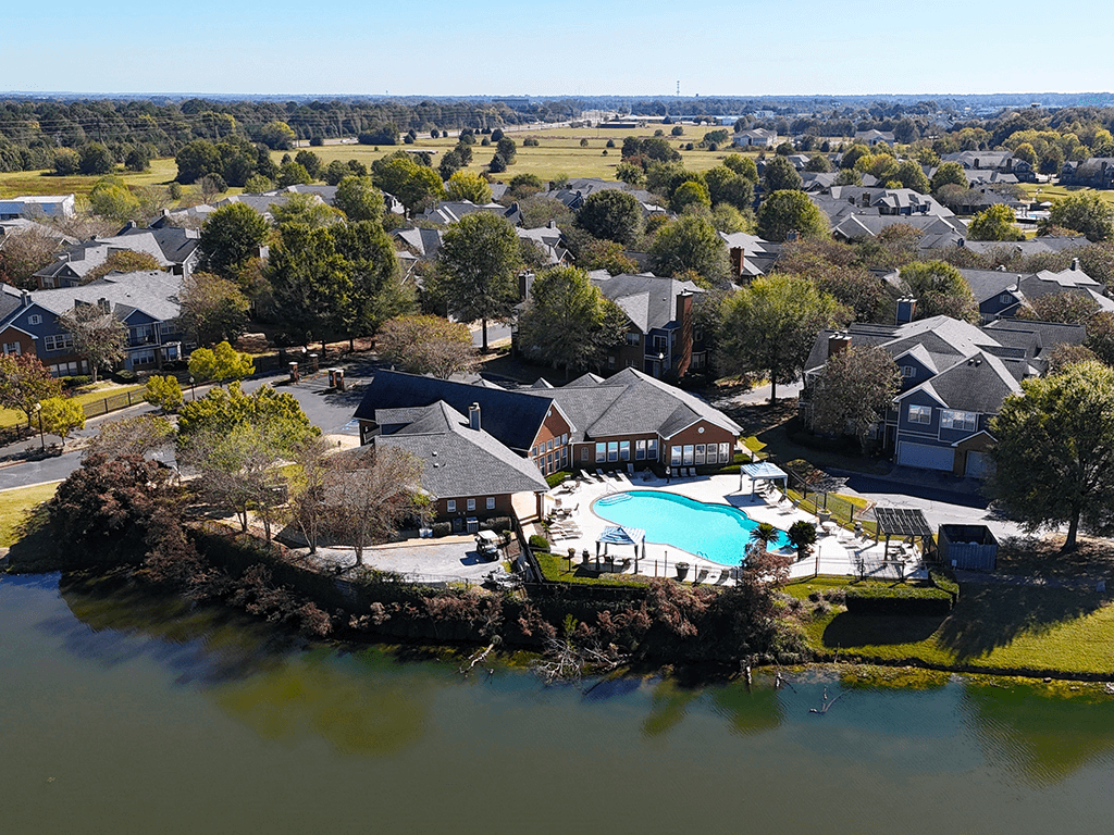 aerial view of Barrington Place Apartments