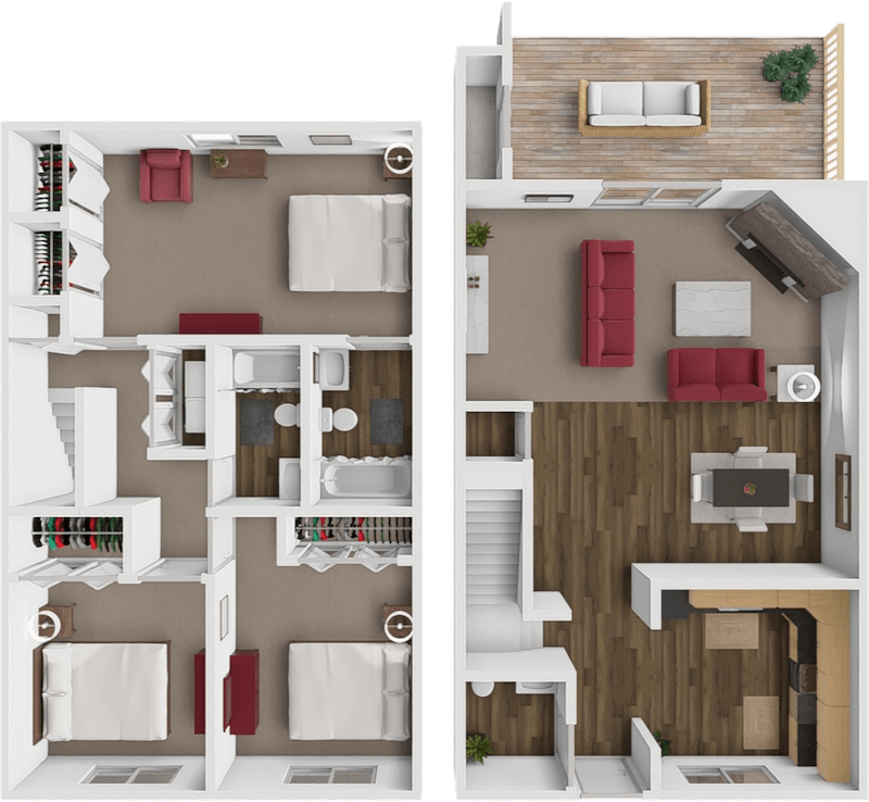 The Maple Townhome floor plan