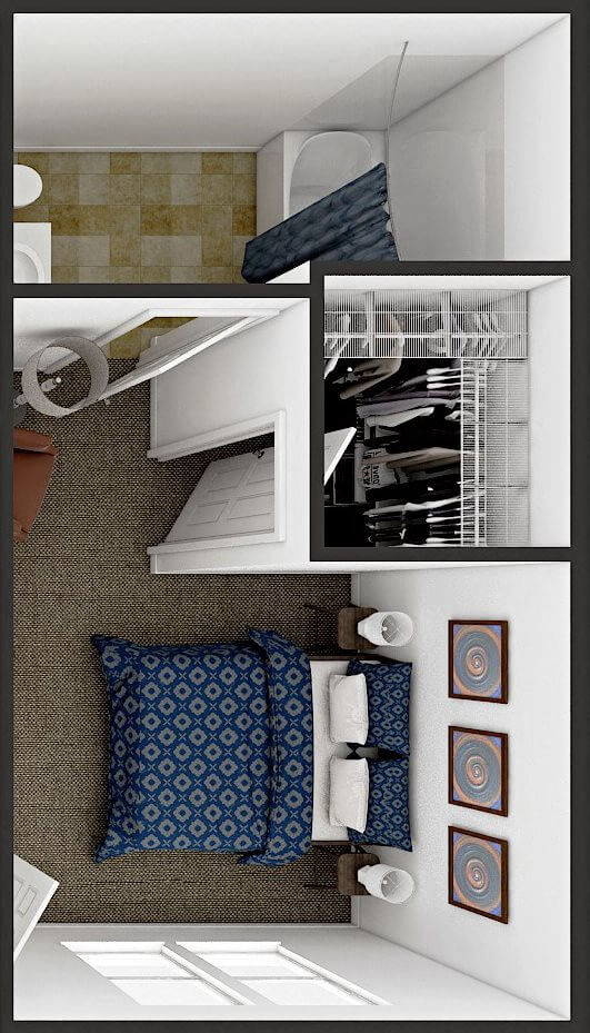 Bedroom ONLY in a 2 bedroom unit floor plan