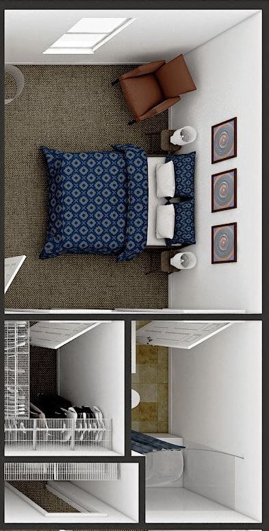 Bedroom ONLY in a 3 bedroom unit floor plan