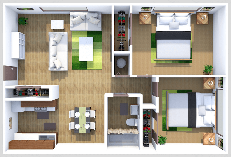 2x1 Upper floor plan
