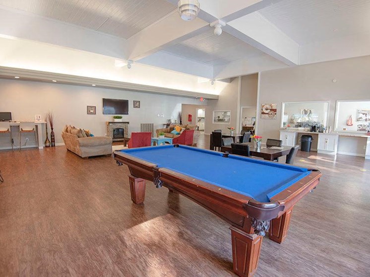 pool table at Tiffany Woods Apartments