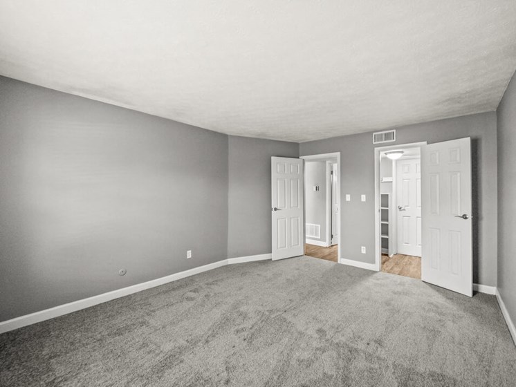 carpeted bedroom in apartment