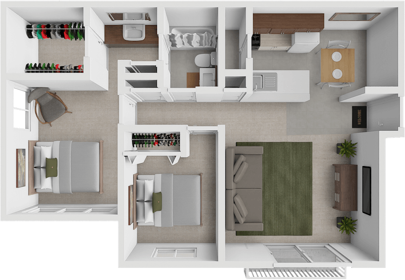 a 2 bedroom apartment floor plan in grand rapids mi at eastland apartments