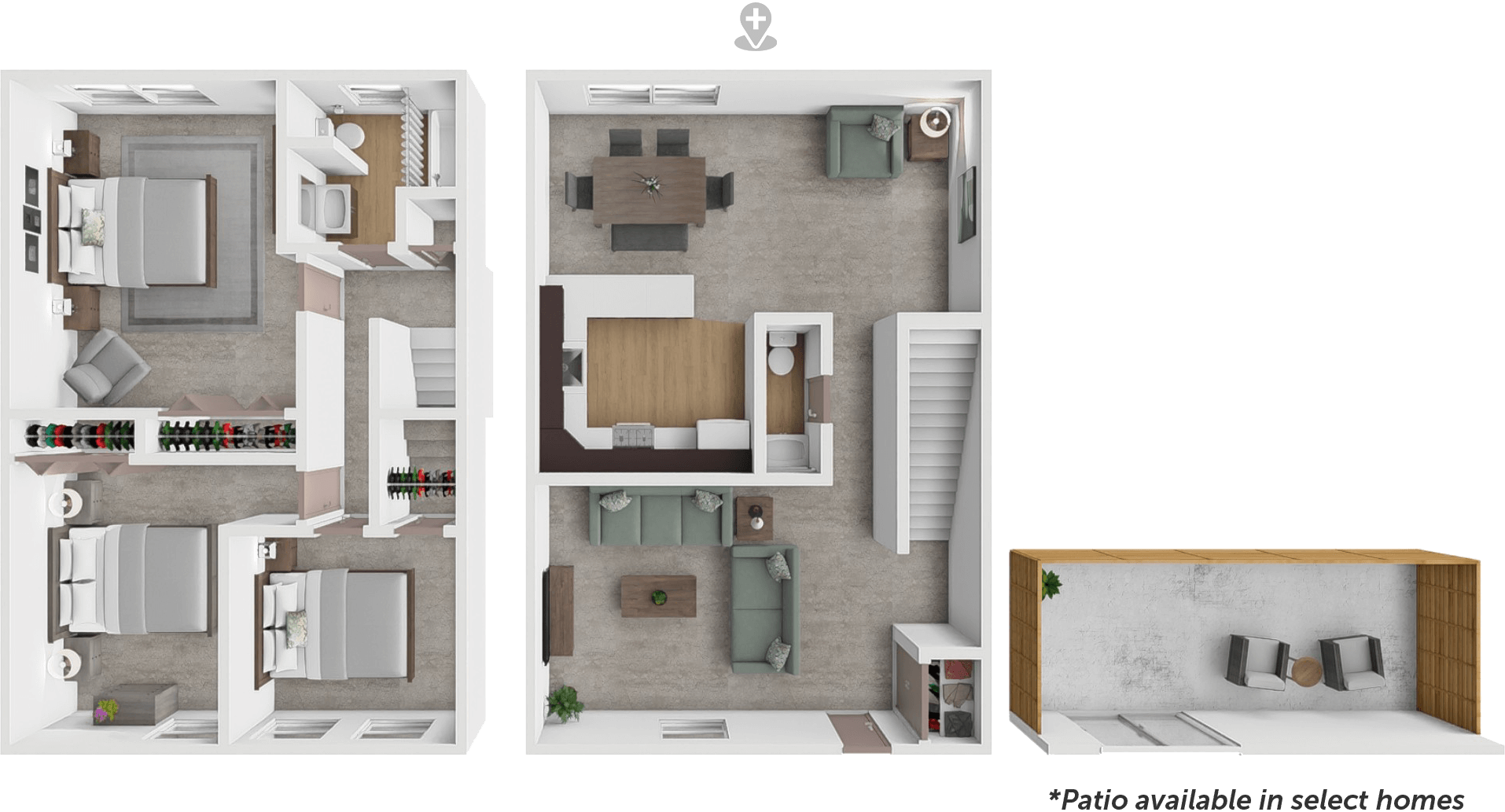 3bd 1.5bth TH 1220 floor plan