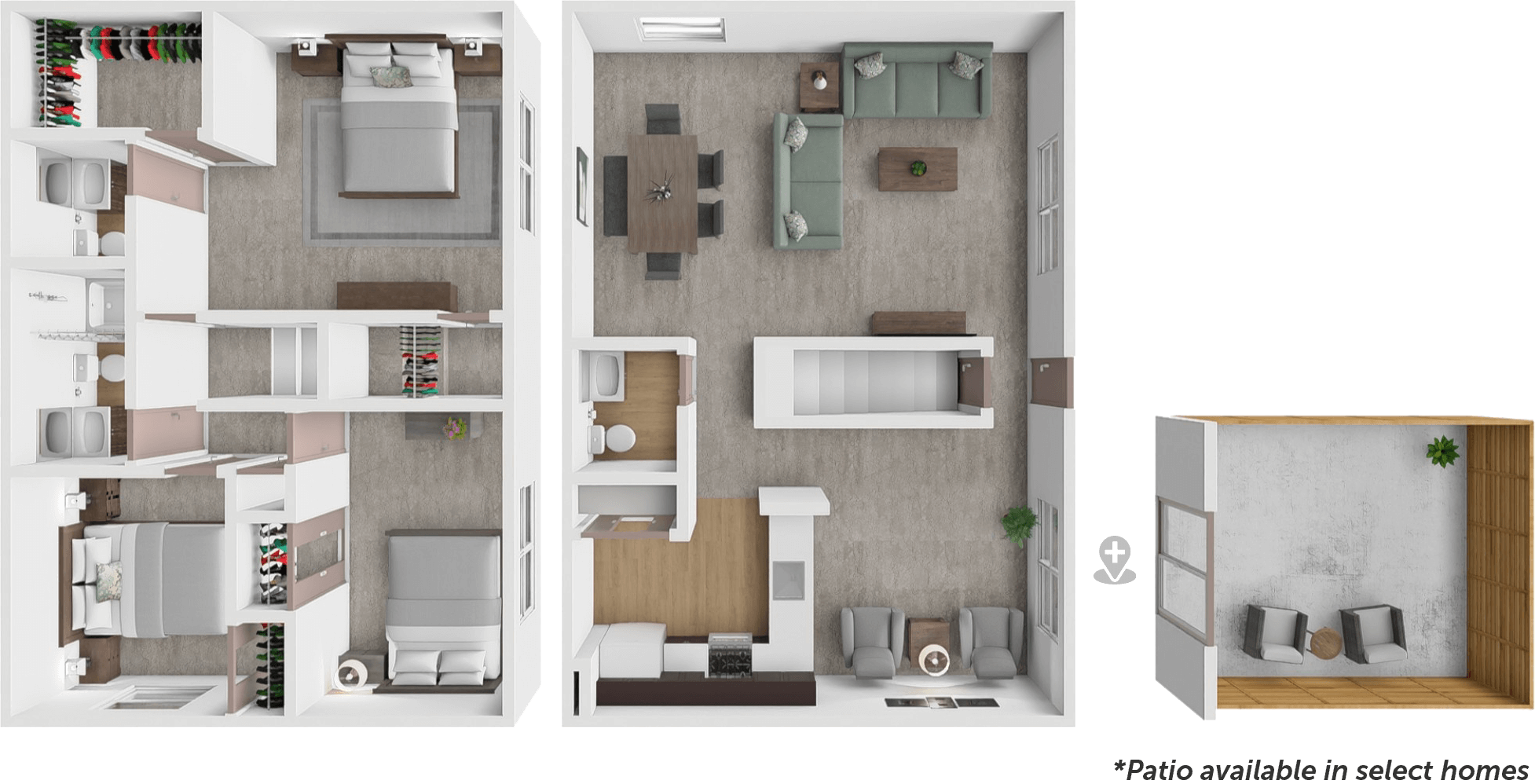 3bd 1full 2 half bth TH 1330 floor plan