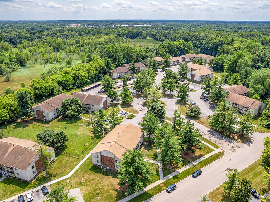 Ariel view of Nemoke Trails Apartments