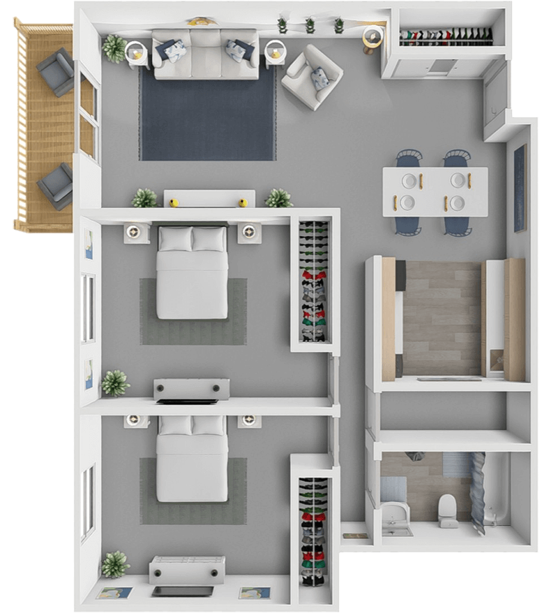 2 Bedroom floor plan