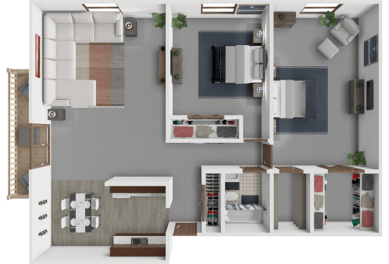 B 2X1 TROUT floor plan