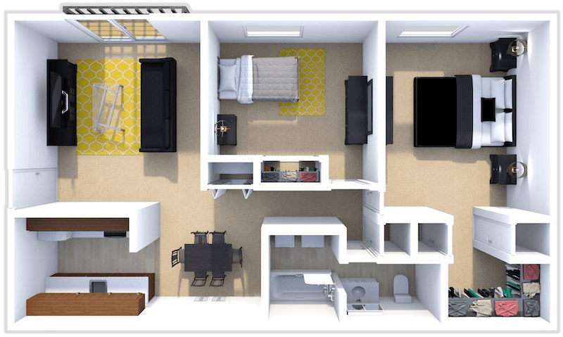 2 Bedroom floor plan