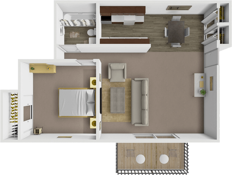 One Bedroom floor plan
