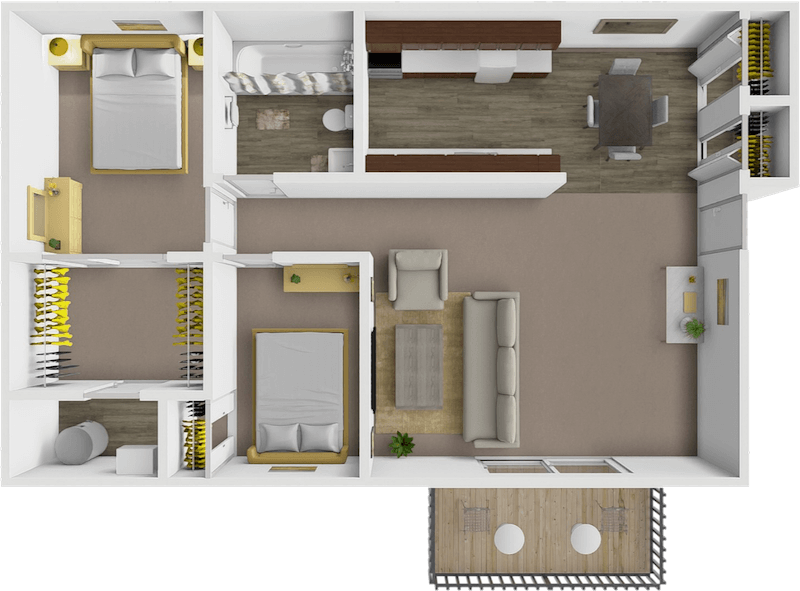 Two Bedroom floor plan