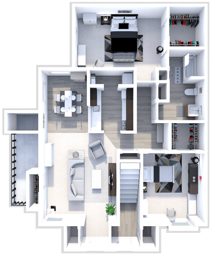The B3 and B4 floor plan