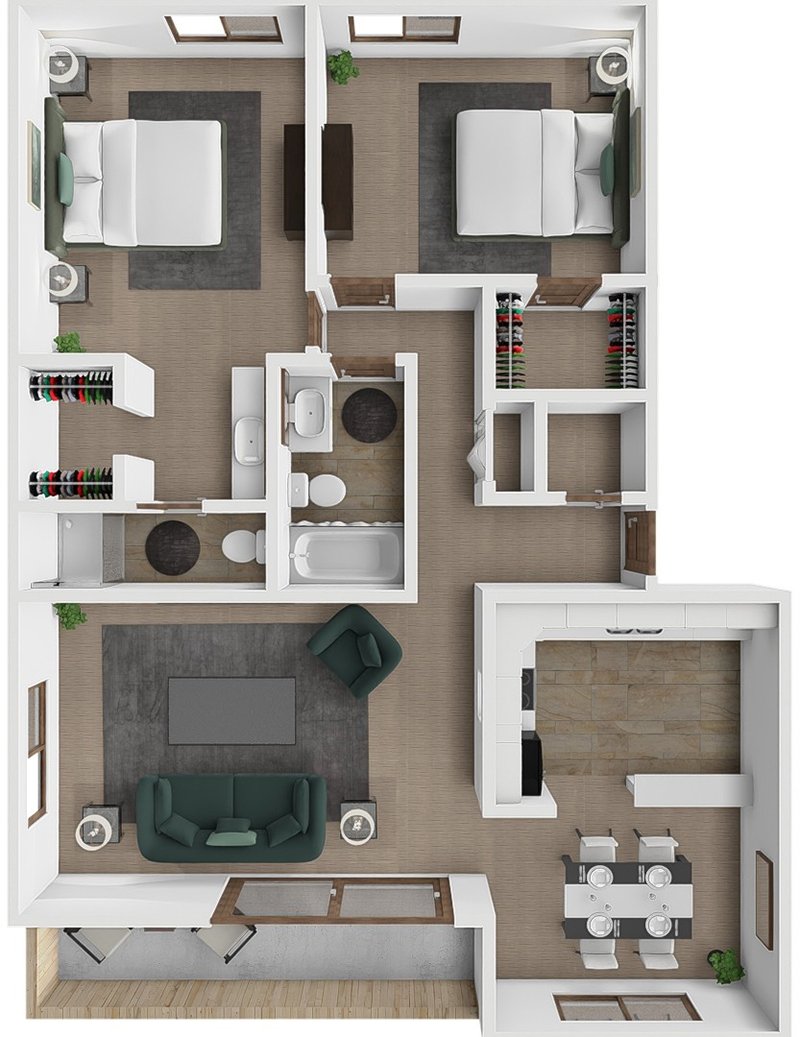 Scarlett  2 bedroom floor plan