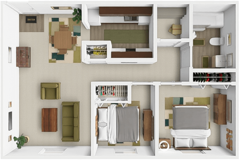 2 Bedroom floor plan