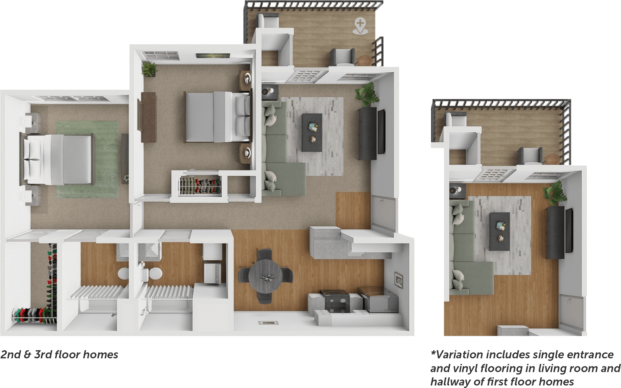 Two Bedroom floor plan