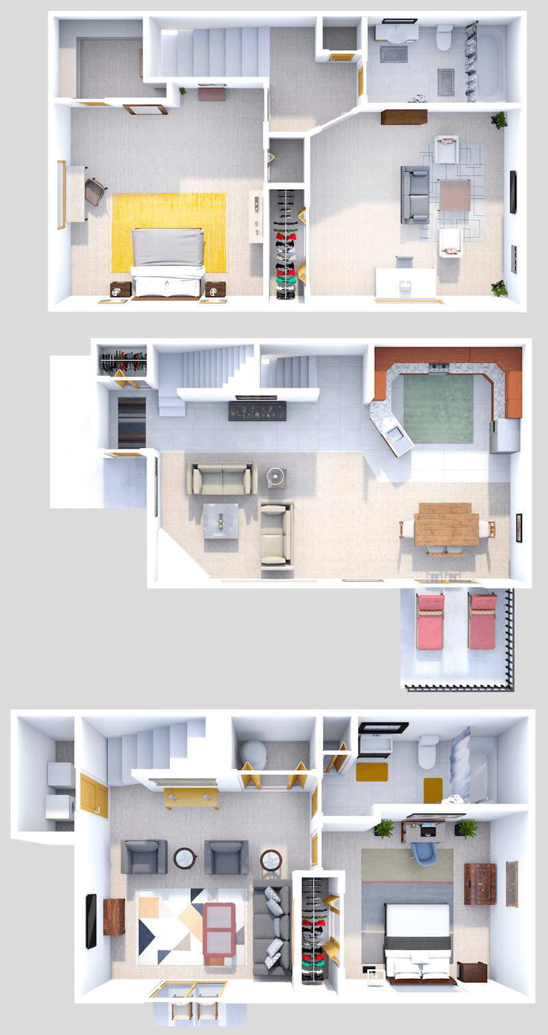 Salem Townhome with Den floor plan