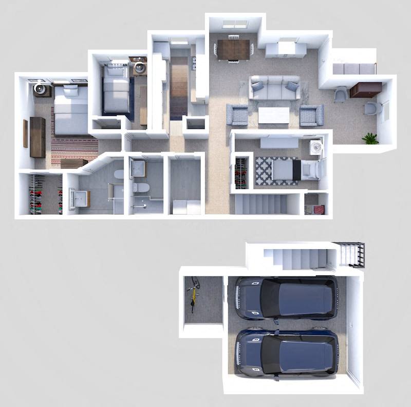 Phase II - 3 Bed 2 Bath floor plan