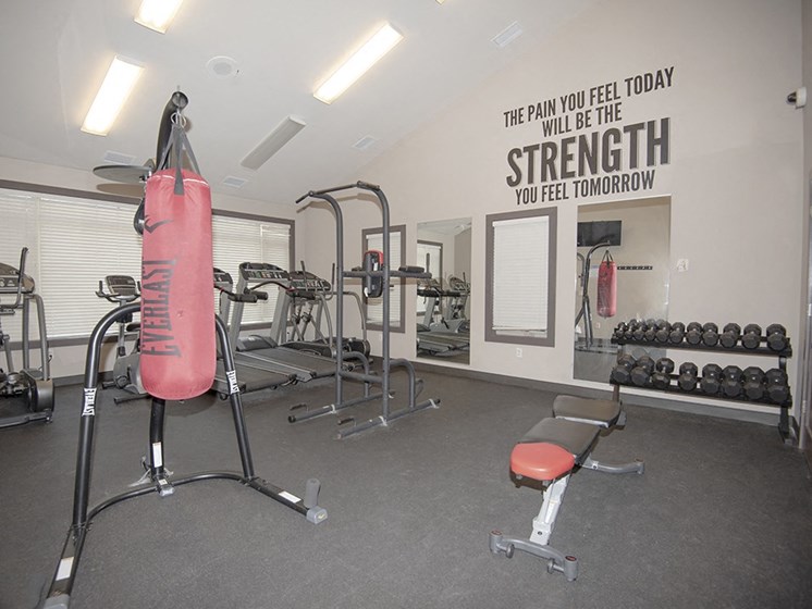 apartment complex gym available on-site at arcadian grove