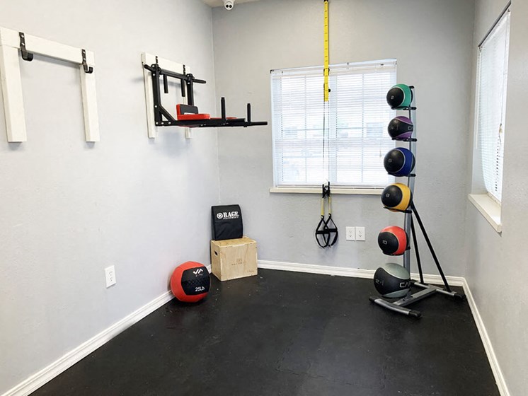 exercise equipment at Guymon apartments