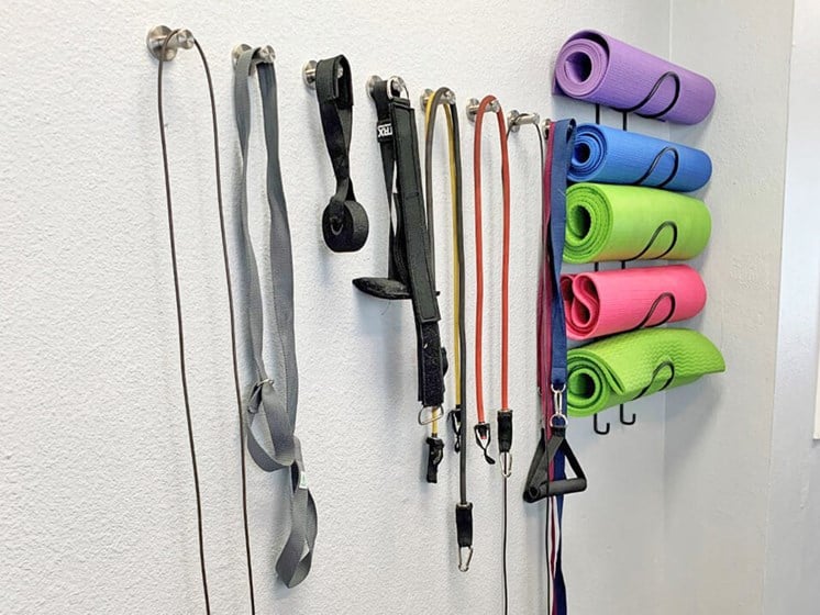 exercise bands in Apache Trace apartments