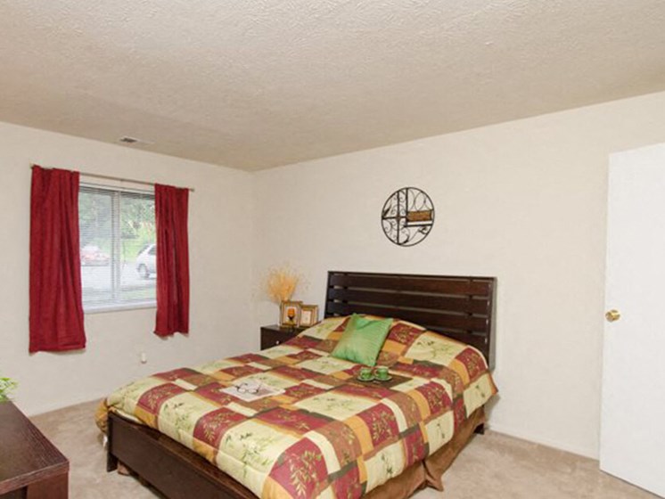 apartment bedroom with window