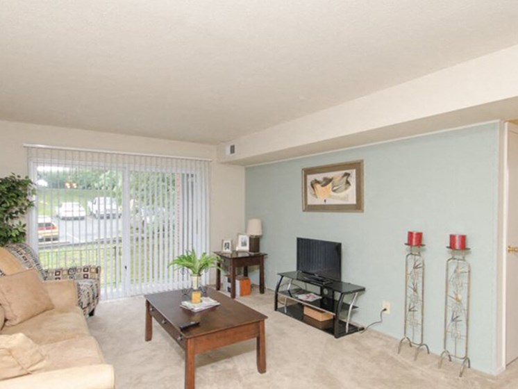 Apartment Living Room with Patio