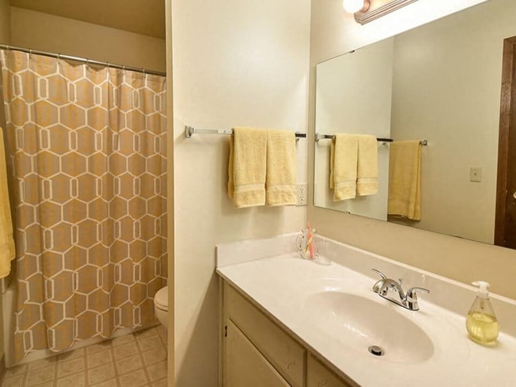 large bathrooms at Rivers Edge apartments