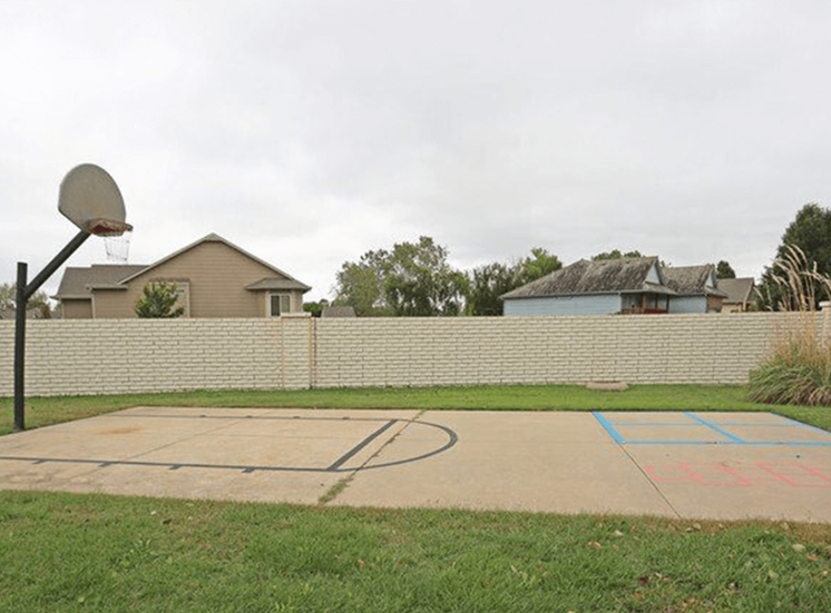 basketball court at apartment community