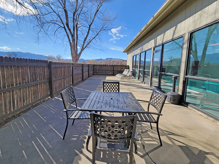 Clubhouse Patio at apartment community