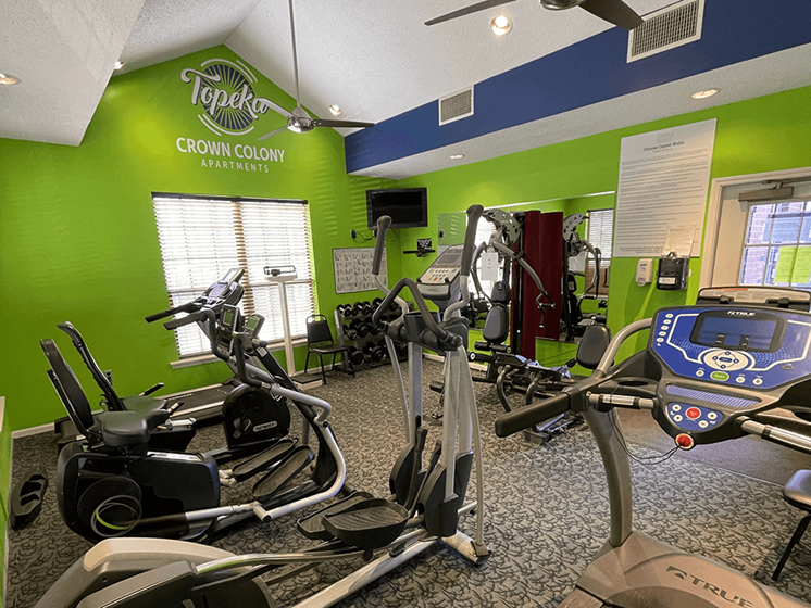 24-Hour Fitness Center at apartment complex