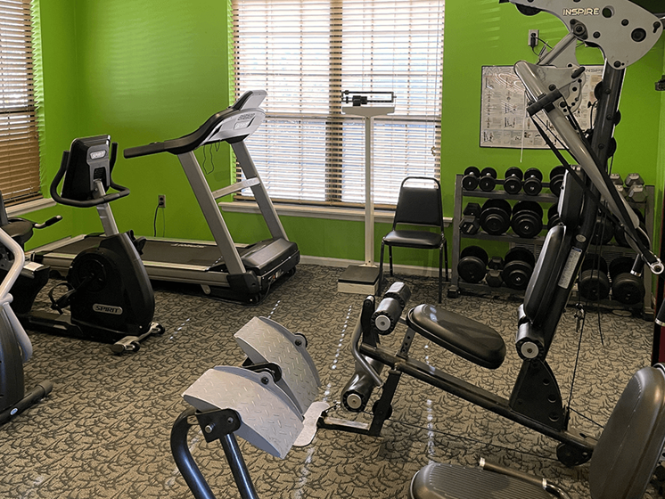 fitness center at Crown Colony Apartments