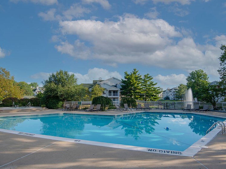 pool at apartment community