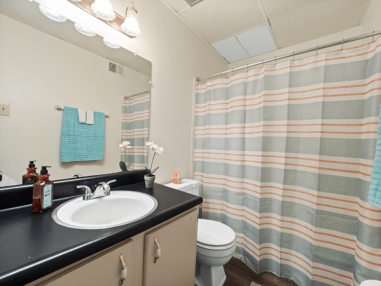 bathroom at Huntley Ridge New Albany Apartments!