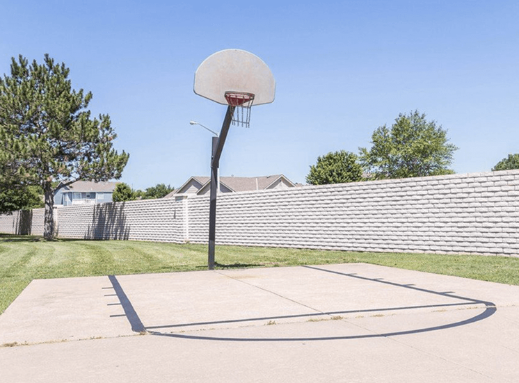 Half Basketball Court at apartment complex