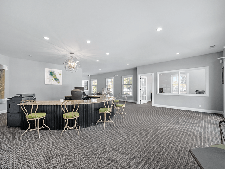 inside leasing office at Addison Park Apartments