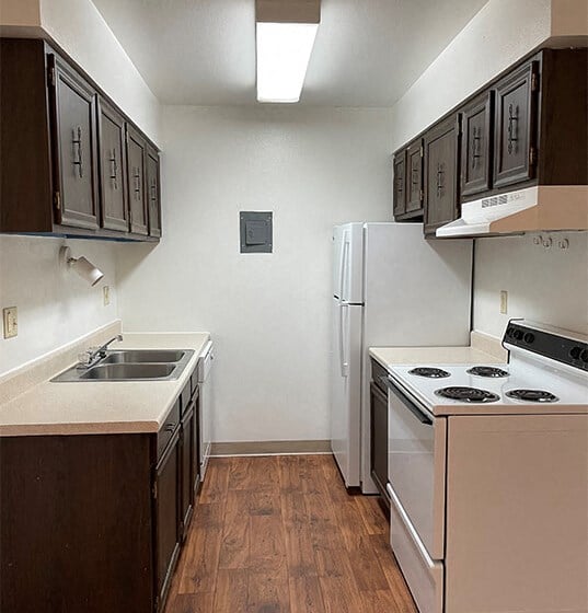 Fully-Equipped Apartment Kitchen