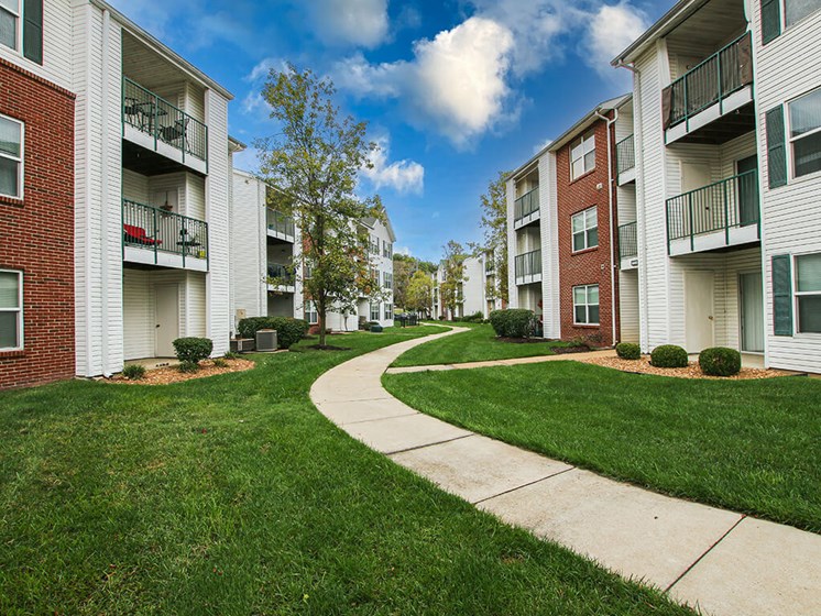 apartments have a spacious walkways