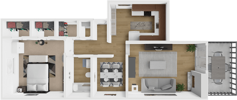 Garden One Bedroom floor plan