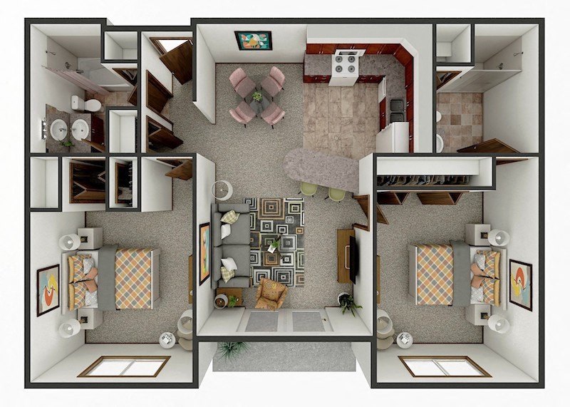 1538 and 1540 W Ridge floor plan
