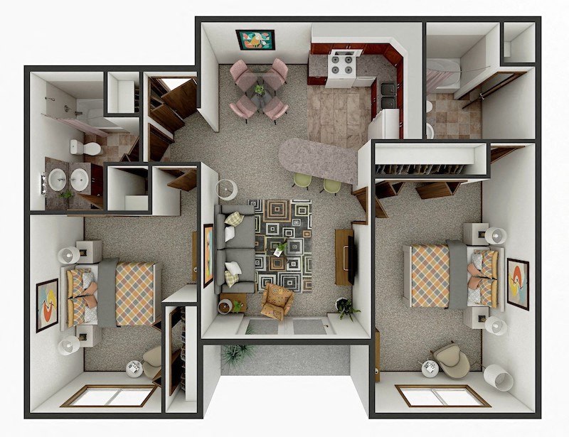 302 and 304 Meeske floor plan