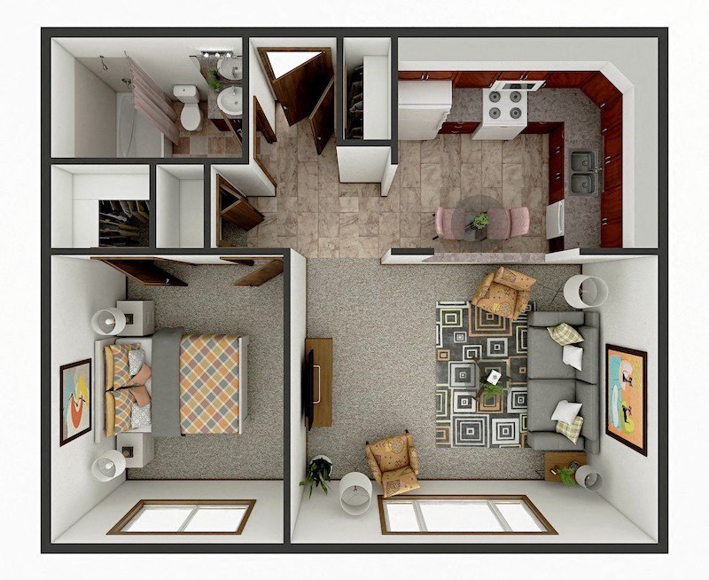 906 Garfield 916 and 918 Cleveland floor plan